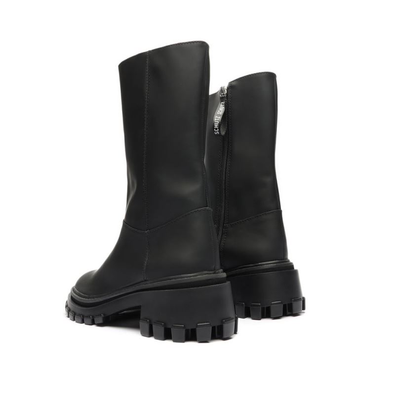 Schutz Juany Rubber δερματινα Boot μαυρα | PHqYdT6