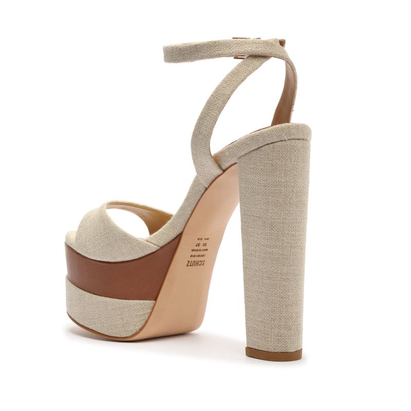 Schutz Kaila flatforms Sandal Oyster | G12rV3I