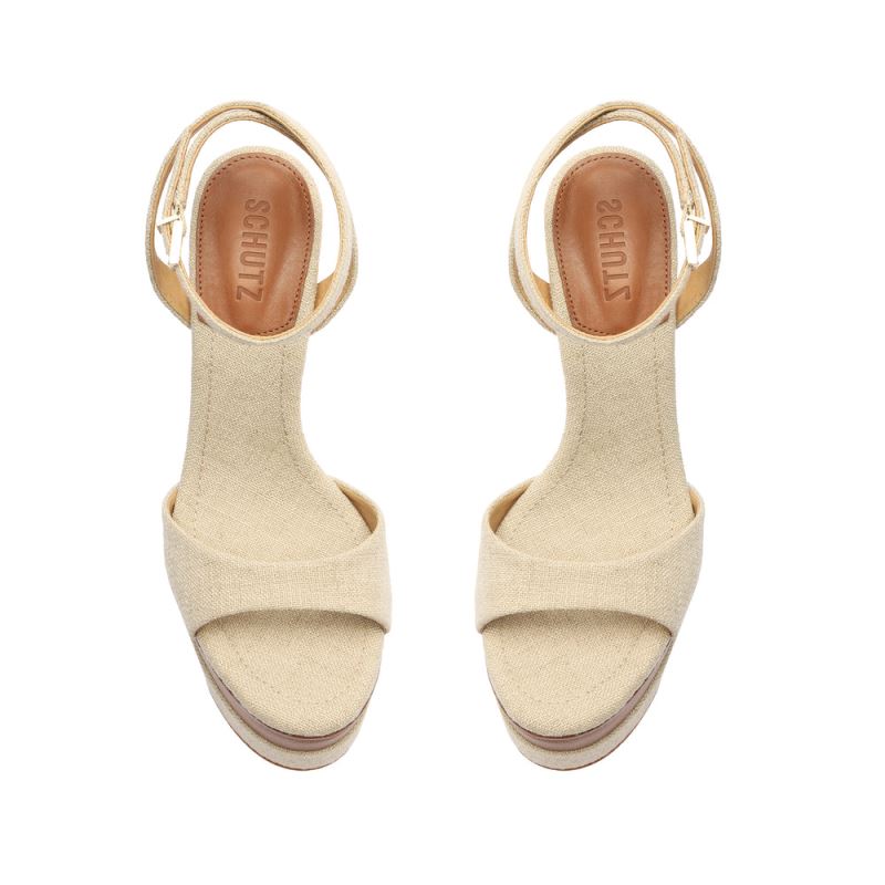 Schutz Kaila flatforms Sandal Oyster | G12rV3I