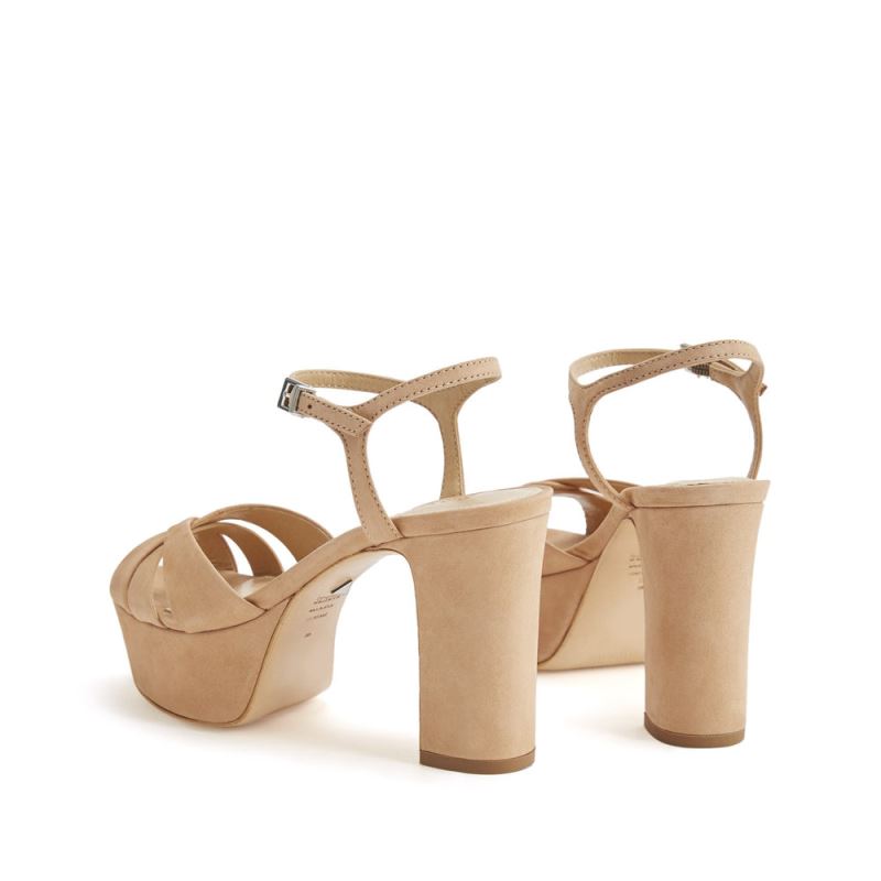 Schutz Keefa flatforms Sandal in Nubuck: classic one! πορτοκαλι Μπεζ | QbunHTN