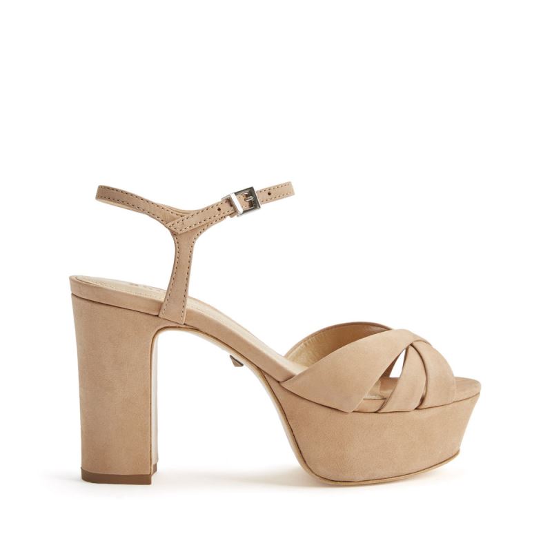 Schutz Keefa flatforms Sandal in Nubuck: classic one! πορτοκαλι Μπεζ | QbunHTN