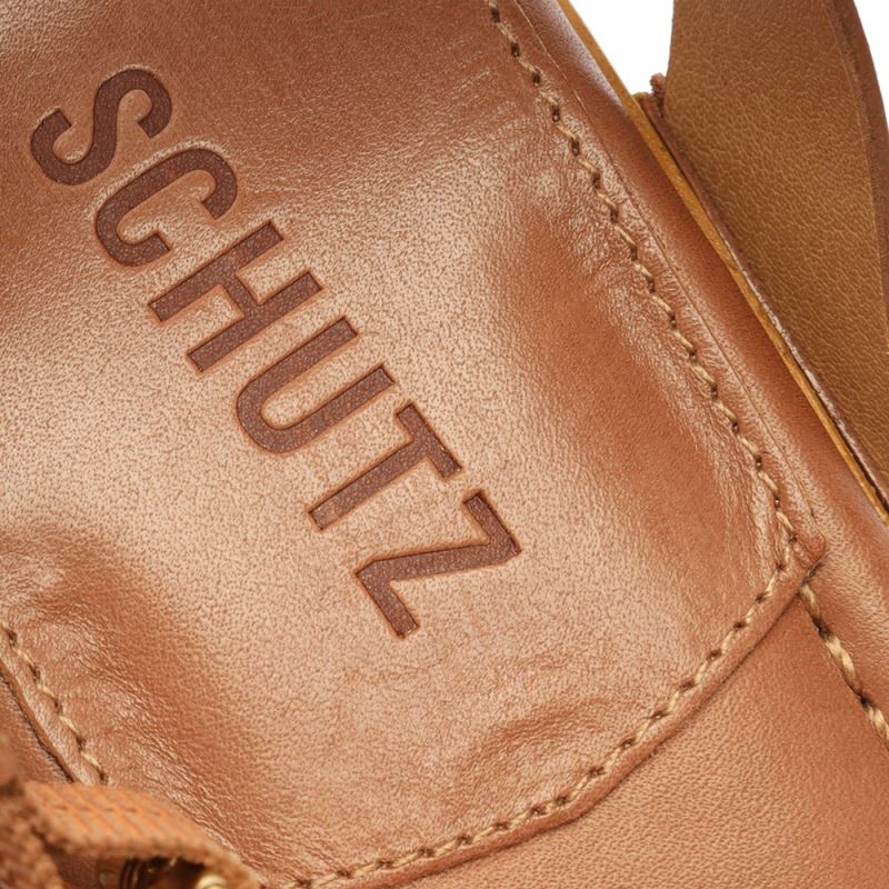 Schutz Lansy δερματινα Sandal βαθυ Μπεζ | GPXFxiW