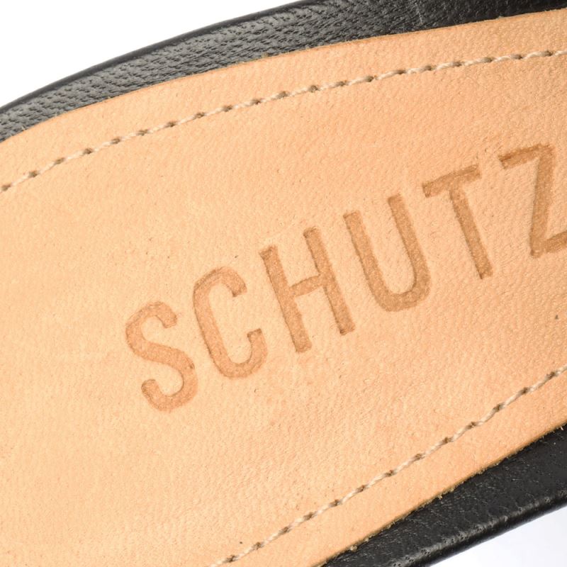 Schutz Laureen Vinyl & Crystal Sandal μαυρα | FbHYZXy