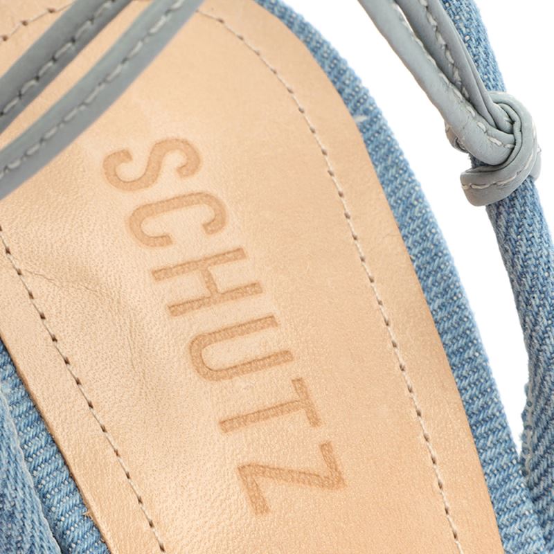 Schutz Leenah Denim Sandal μπλε | AymzgPO