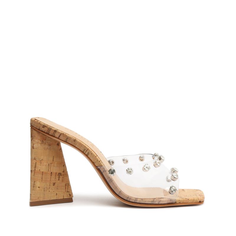 Schutz Lizah Cork Vinyl Sandal Μπεζ | bykMETZ