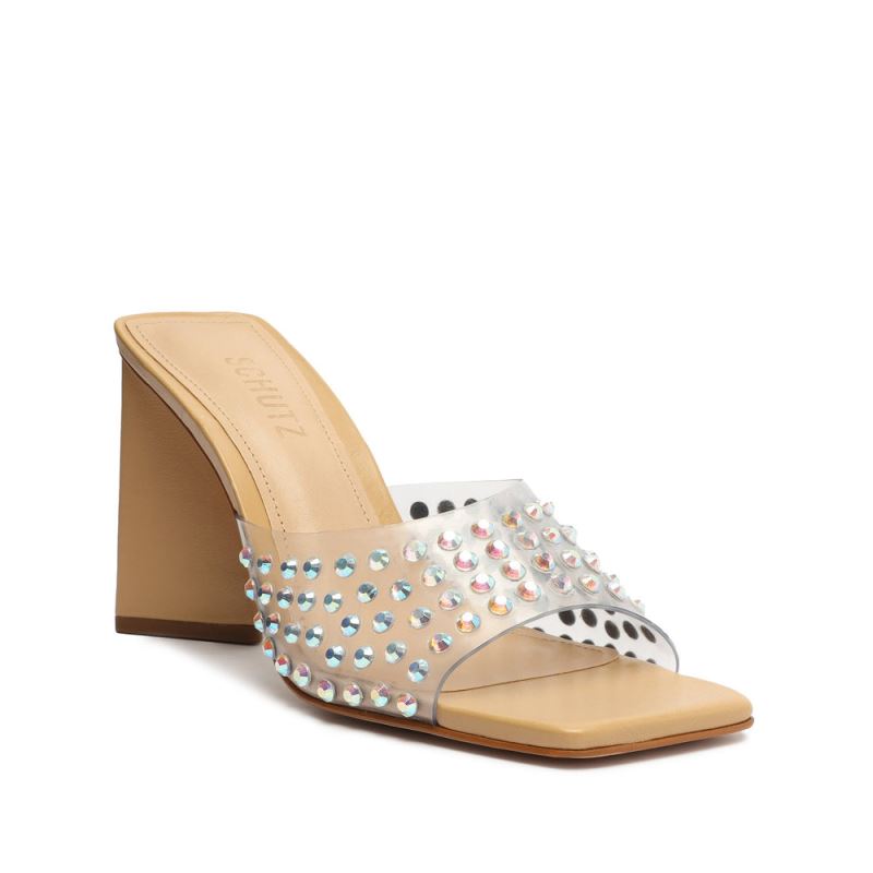 Schutz Lizah Crystal Vinyl Sandal ανοιχτο | d5Pi8W8