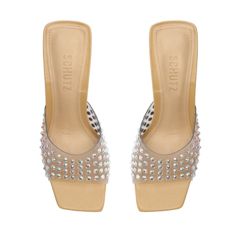 Schutz Lizah Crystal Vinyl Sandal ανοιχτο | d5Pi8W8