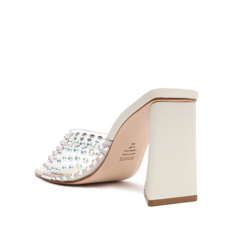 Schutz Lizah Crystal Vinyl Sandal ασπρα | 9CfLvow