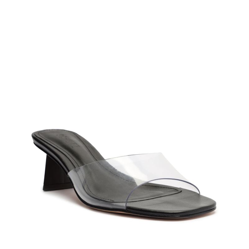 Schutz Lizah Lo Vinyl Sandal μαυρα | 0yDL34o