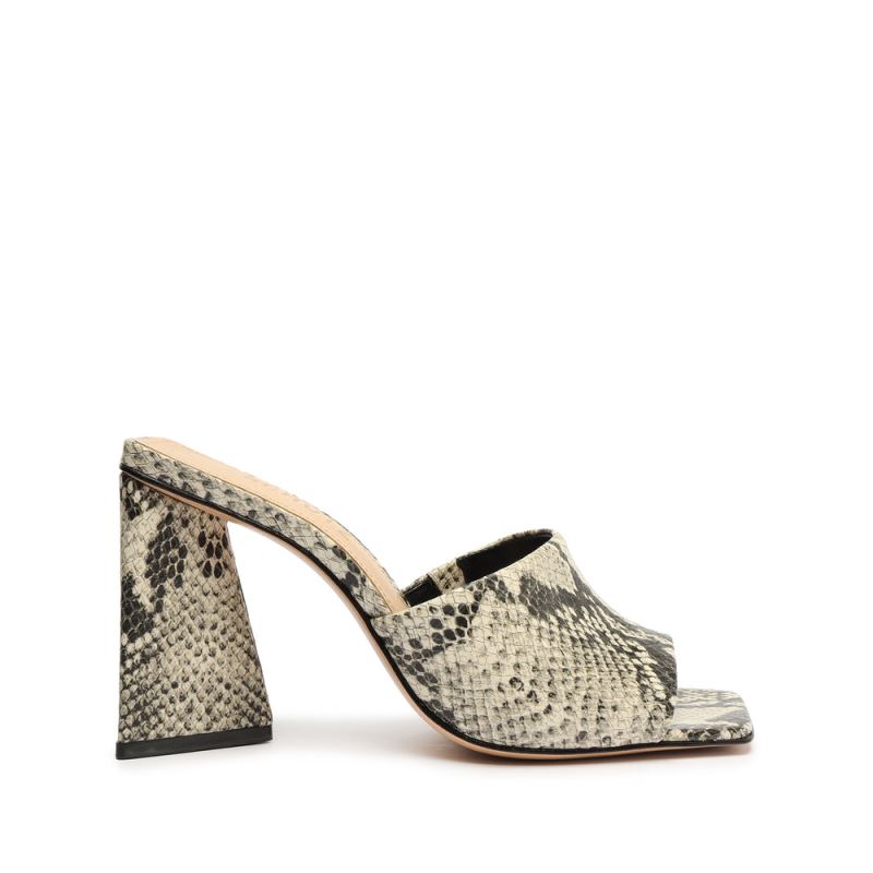 Schutz Lizah Snake-Embossed δερματινα Sandal Μπεζ Snakeskin | 3gCgIpp