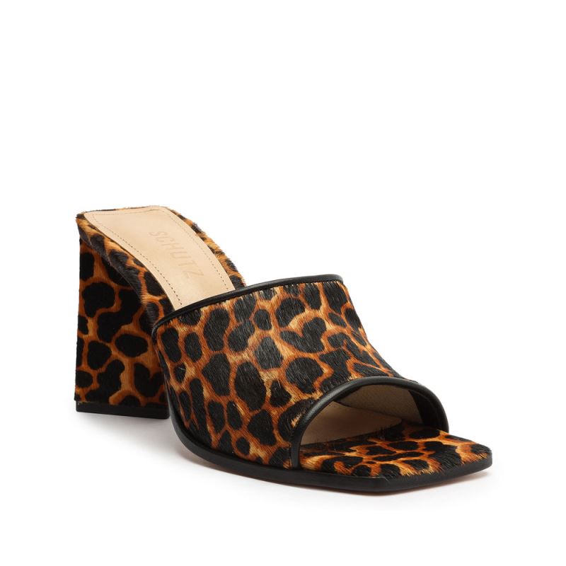 Schutz Lizah Welt Wild Sandal λεοπαρ | HtaLLTM