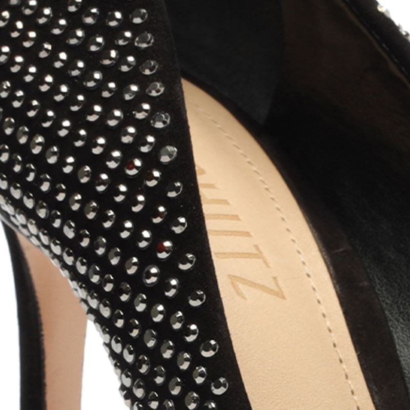 Schutz Lou Crystal Nubuck & Rhinestones Pump μαυρα | EGP3XVx