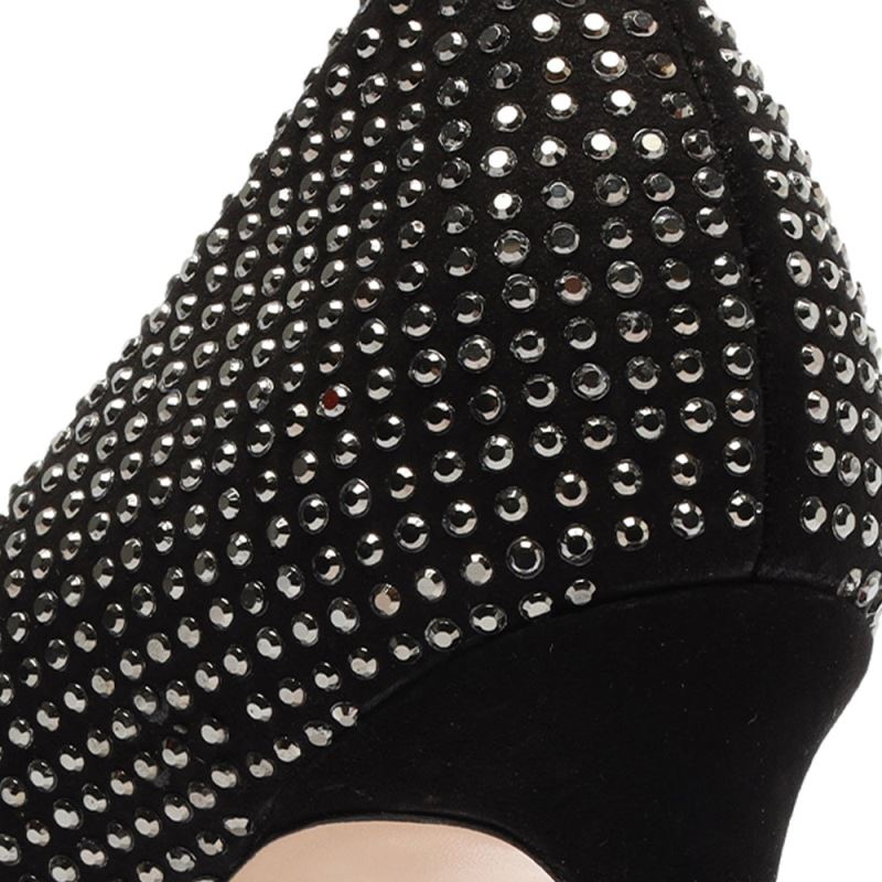 Schutz Lou Crystal Nubuck & Rhinestones Pump μαυρα | EGP3XVx