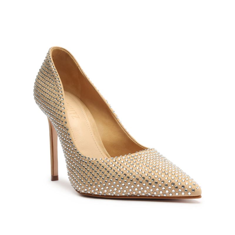 Schutz Lou Crystal Nubuck & Rhinestones Pump ανοιχτο | bljJBPl