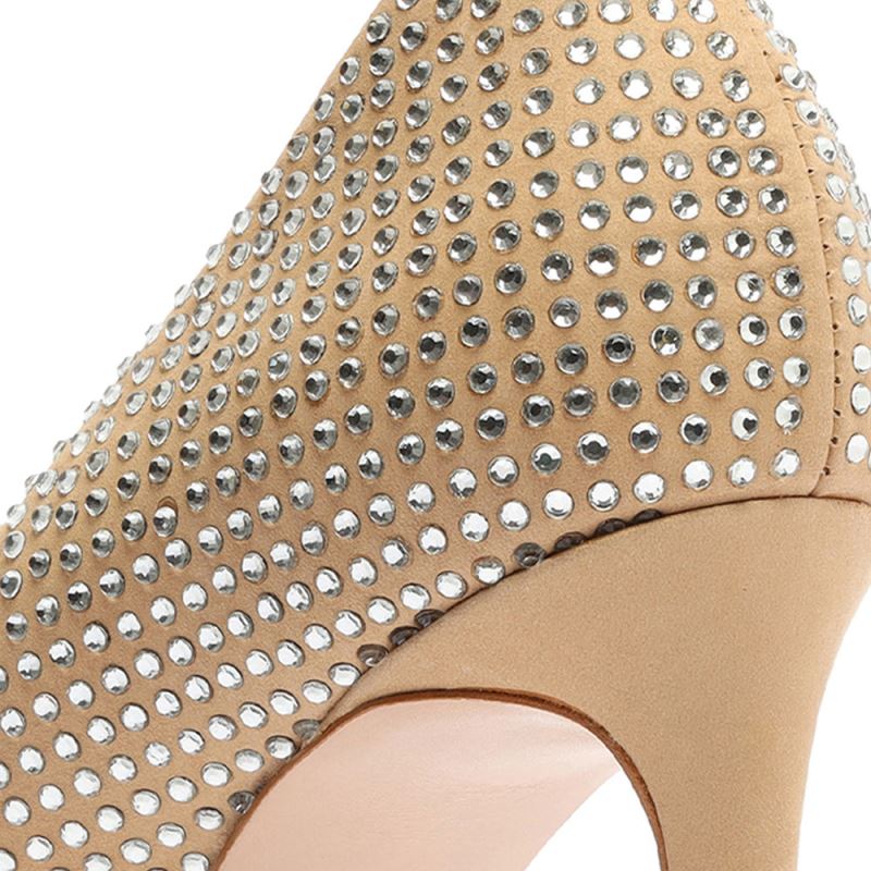 Schutz Lou Crystal Nubuck & Rhinestones Pump ανοιχτο | bljJBPl