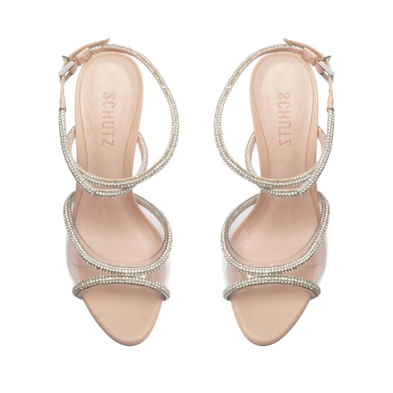 Schutz Louise Vinyl & Nappa δερματινα Sandal ροζ | brVOC0b