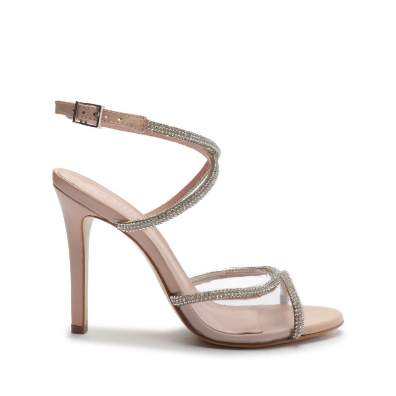 Schutz Louise Vinyl & Nappa δερματινα Sandal ροζ | brVOC0b