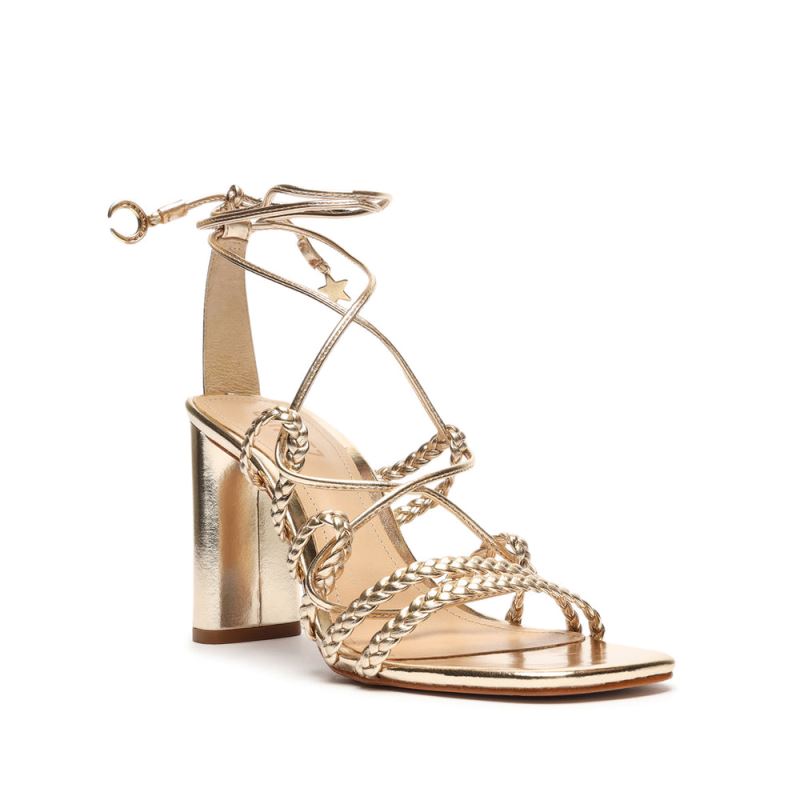 Schutz Lunah Metallic Nappa δερματινα Sandal χρυσο χρωμα | MSL7aZs