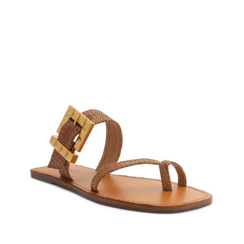 Schutz Malie Fabric Sandal καφε | 8ic0Ayw