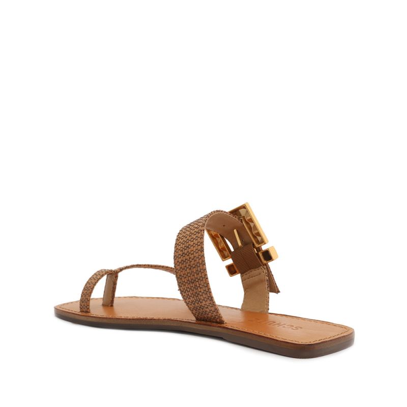 Schutz Malie Fabric Sandal καφε | 8ic0Ayw