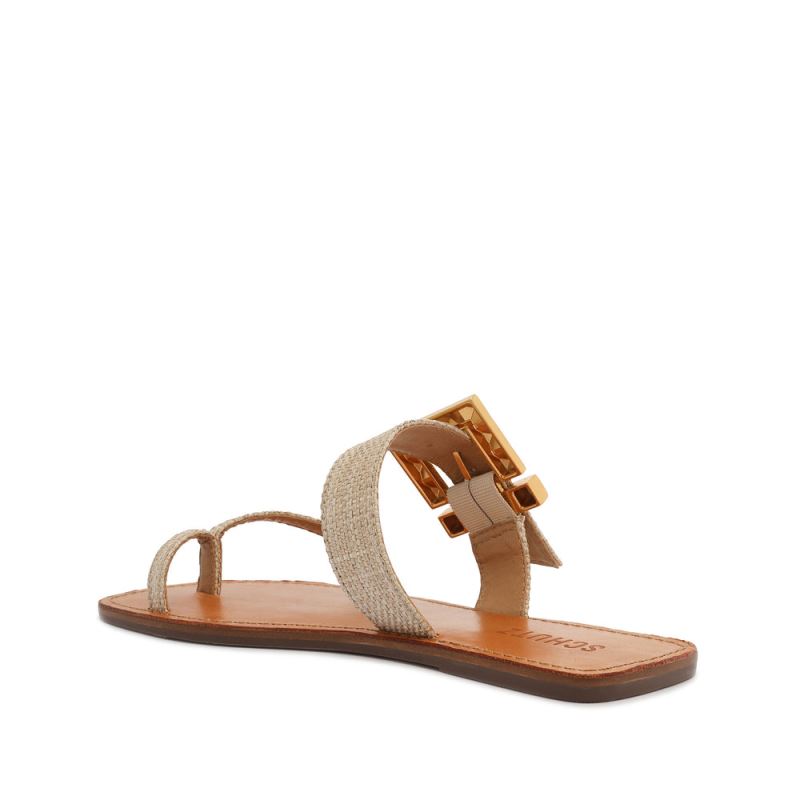 Schutz Malie Fabric Sandal καφε | Q9tZWr2