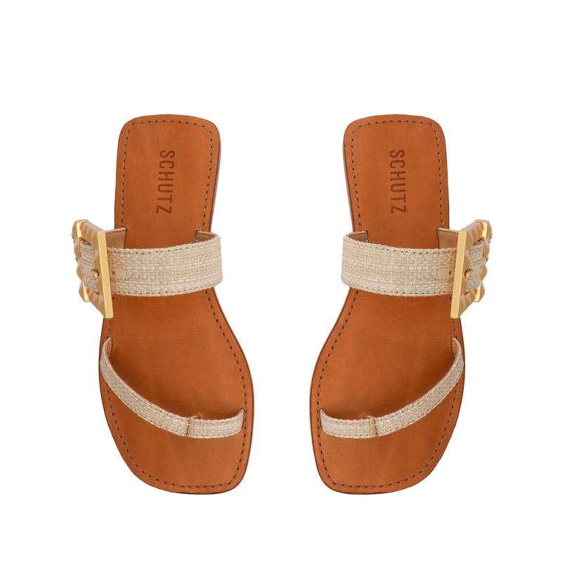 Schutz Malie Fabric Sandal καφε | Q9tZWr2