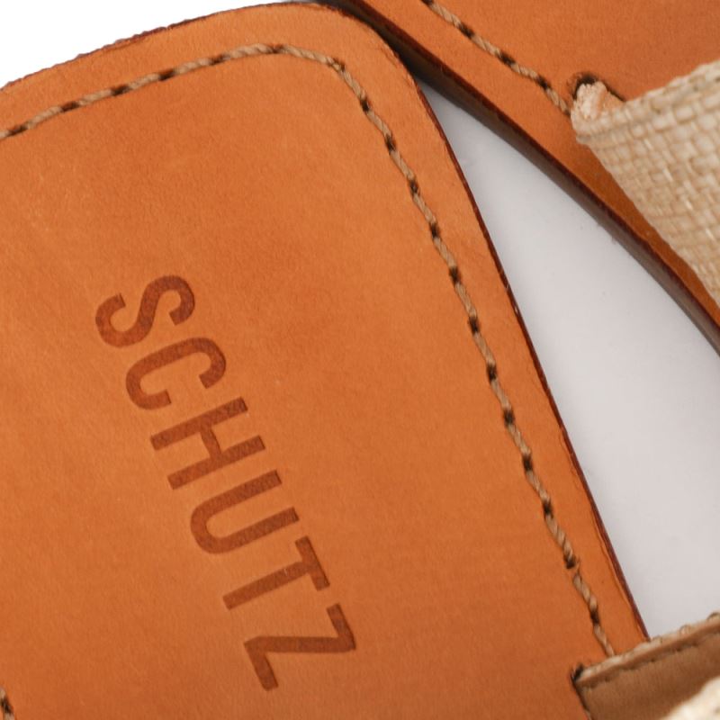 Schutz Malie Fabric Sandal καφε | Q9tZWr2