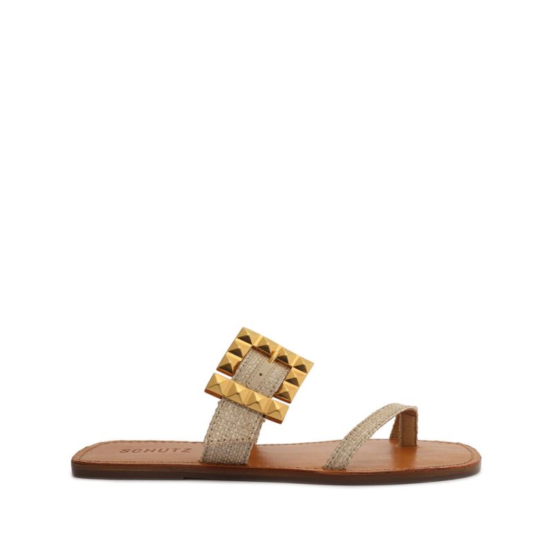 Schutz Malie Fabric Sandal καφε | Q9tZWr2