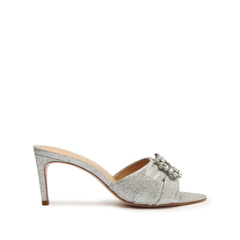 Schutz Meisho Mid Glitter Sandal ασημι | LKoEYqH