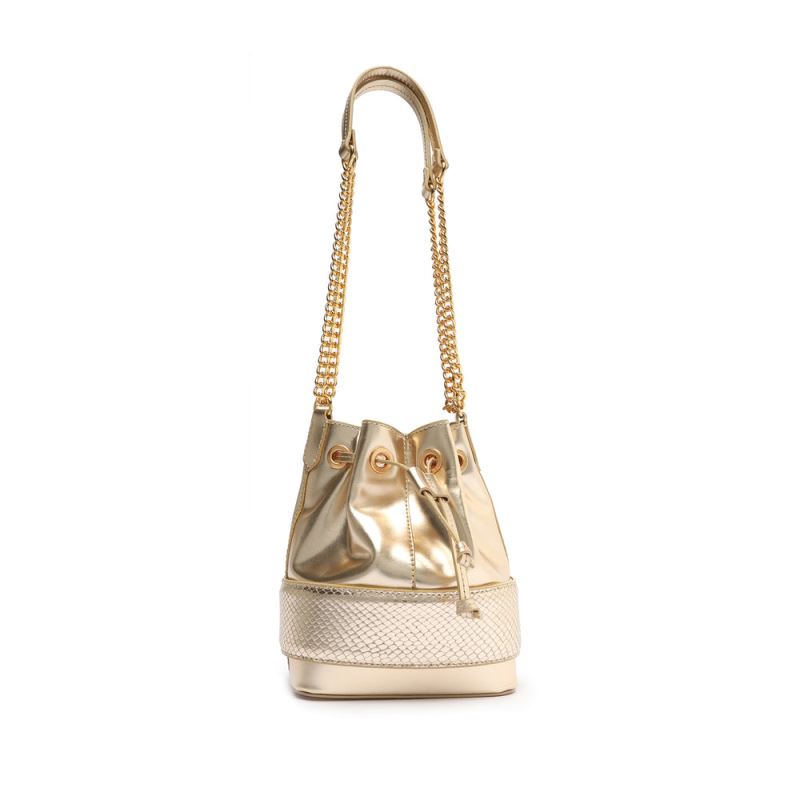 Schutz Mini Bucket Fierce Handbag χρυσο χρωμα | bDhXdQq