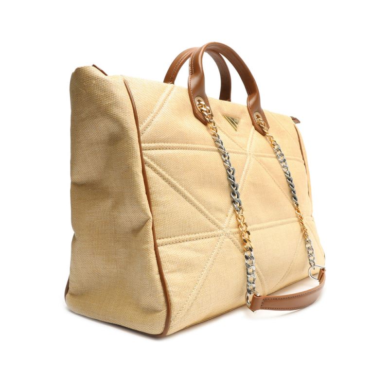 Schutz New 944 Straw Shopping Tote κρέμα | oMsHPmR