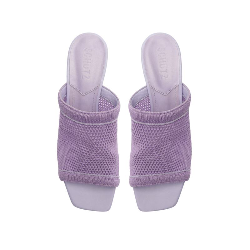 Schutz Sinara Knit Sandal μωβ | 6WvVUHG