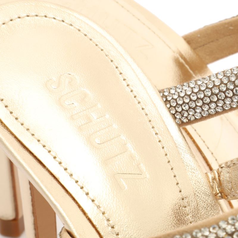 Schutz Taliah Crystal Rhinestones Sandal χρυσο χρωμα | 25MjhqM