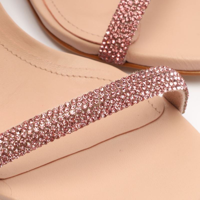 Schutz Taliah Crystal Rhinestones Sandal ανοιχτο ροζ | Li3ijsN