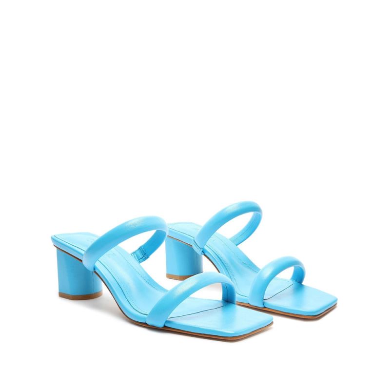 Schutz Ully Lo δερματινα Sandal: Minimal δερματινα Silhouette μπλε | SwHutr7