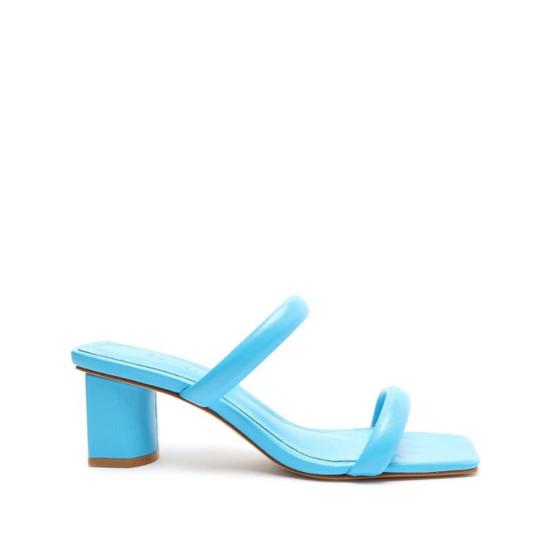 Schutz Ully Lo δερματινα Sandal: Minimal δερματινα Silhouette μπλε | SwHutr7