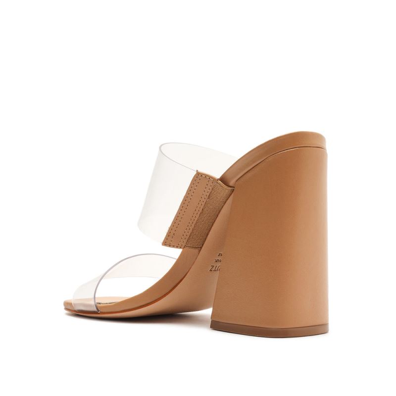 Schutz Victorie High Block Sandal Μπεζ | Iv2wEHA