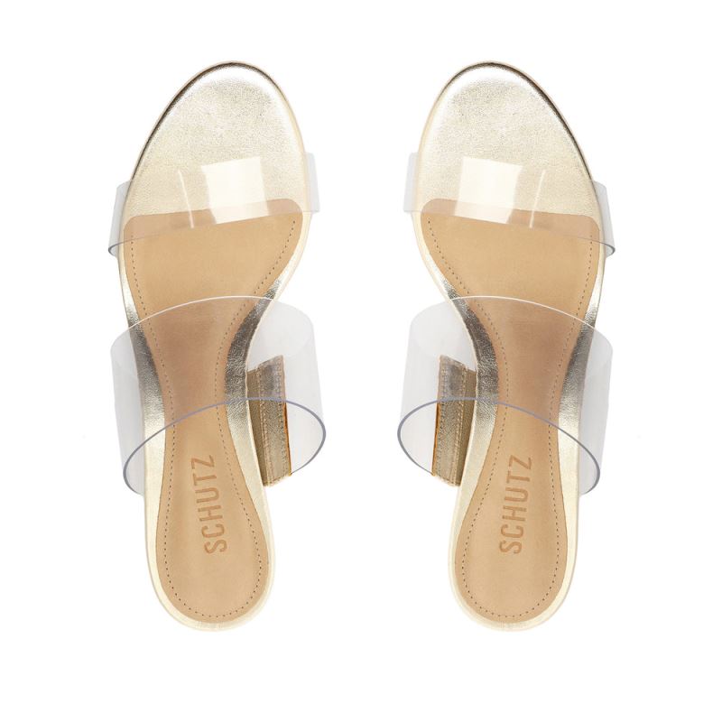 Schutz Victorie Metallic δερματινα Sandal Low | tbwypVT