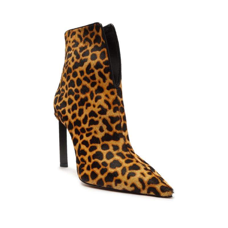 Schutz Viha Leopard-Printed δερματινα Bootie λεοπαρ | 7jczmUC