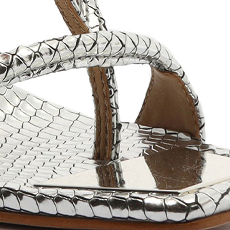 Schutz Vikki Metallic δερματινα Sandal ασημι | 23wwPI0