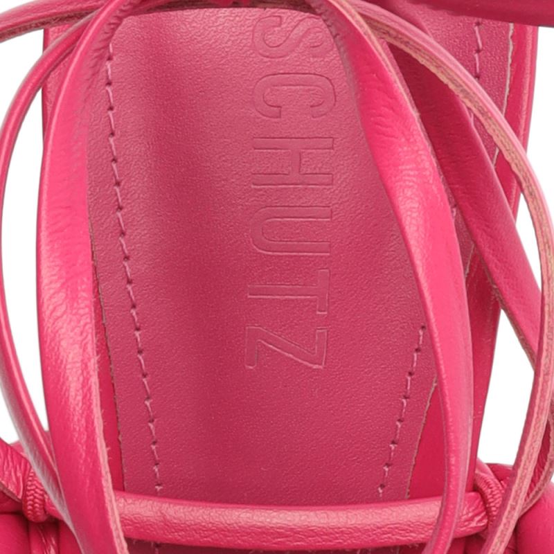 Schutz Zarda High Block Sandal ροζ | KJaaHwX