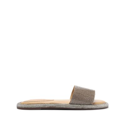 Schutz Alcina φλατ Sandal ασημι | qeRxgkr