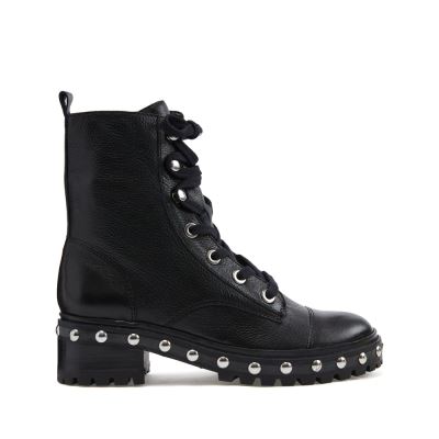 Schutz Andrea Black Combat Bootie with Studs μαυρα | hhimBxd