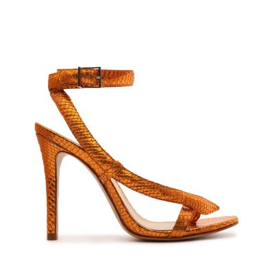 Schutz Courtney High Metallic Sandal πορτοκαλι | HiAGDKR