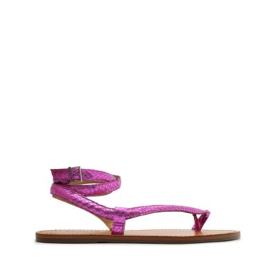 Schutz Courtney Metallic δερματινα Sandal ανοιχτο μωβ | 1LFQaPC