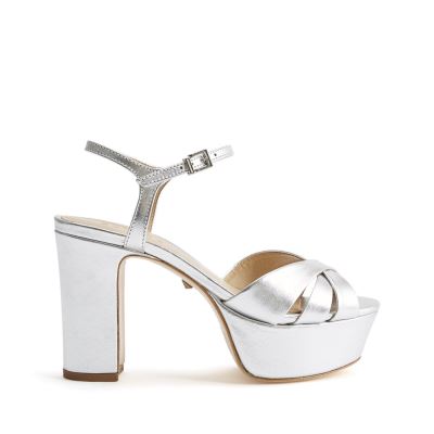 Schutz Keefa Sandal: Disco Glamour Shoe ασημι | VdBYMea