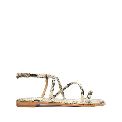 Schutz Lovi Snake-Embossed δερματινα φλατ Μπεζ Snakeskin | 9ZI5G7y